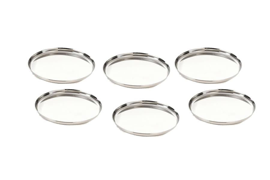     			Neelam 12 Pcs Stainless Steel Steel Half Plate