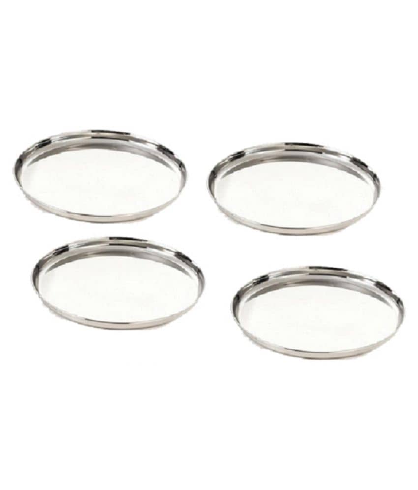 Neelam 4 Pcs Stainless Steel Steel Half Plate