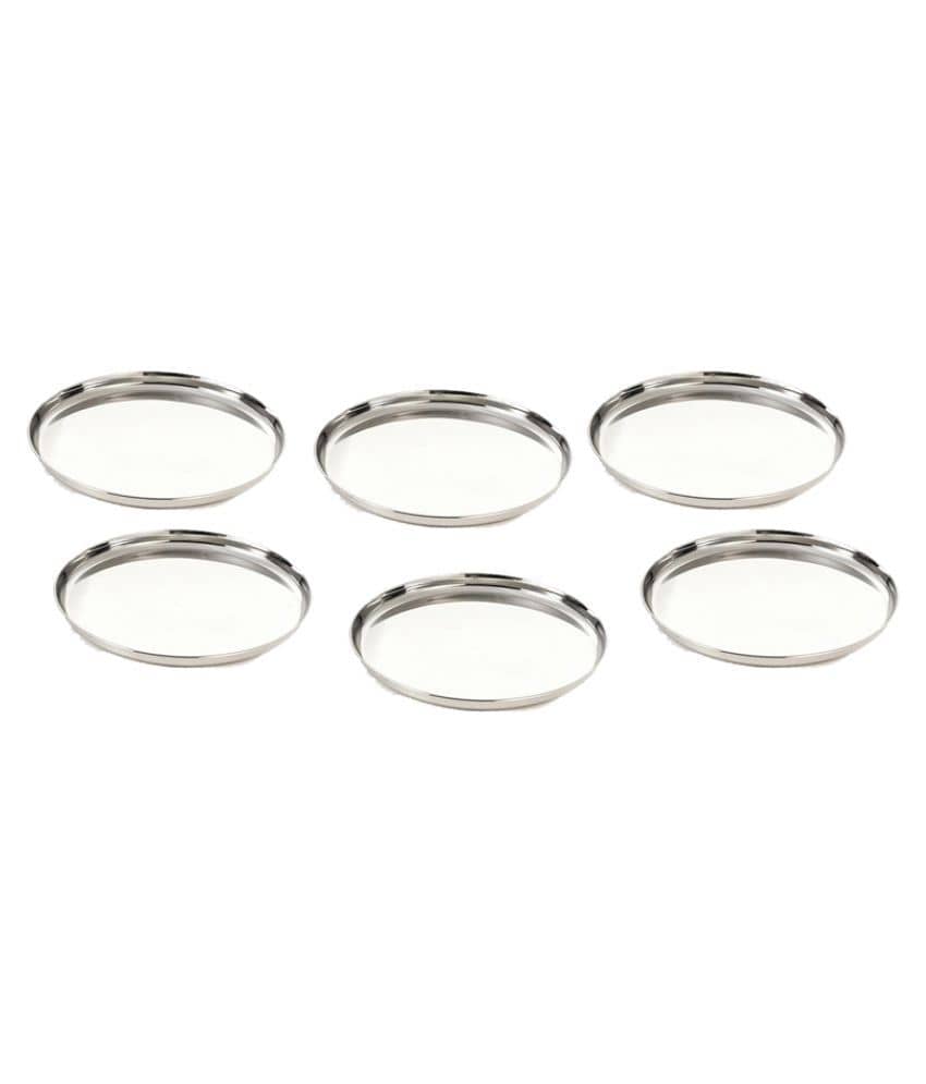 Neelam 6 Pcs Stainless Steel Steel Half Plate