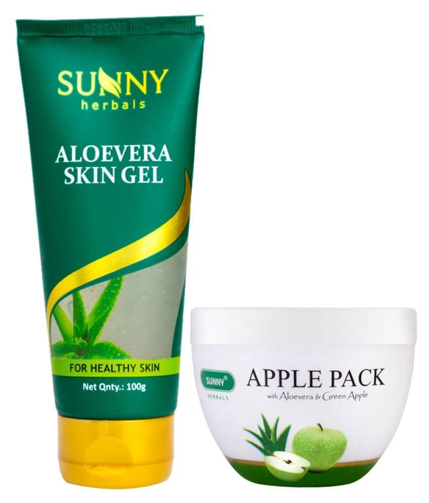    			SUNNY HERBALS Aloevera Gel 100 gm & Apple Face Pack Masks 150 gm