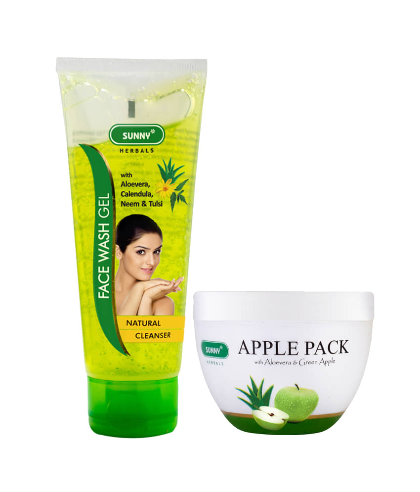     			SUNNY HERBALS Apple Pack 150 gm and Neem Tulsi Face Wash 110 mL