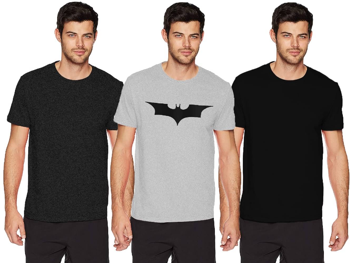 THE BLAZZE Cotton Blend Multi Printed T-Shirt Pack of 3     			THE BLAZZE Cotton Blend Multi Printed T-Shirt Pack of 3