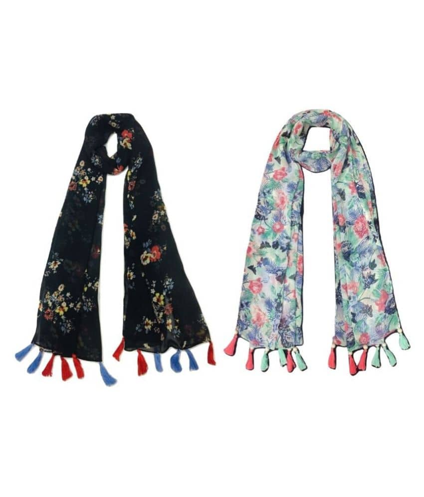 stolevilla Multi Printed Poly Cotton Yarn Stoles - Dupattas & Shawls | Buy online on ZillyBuy