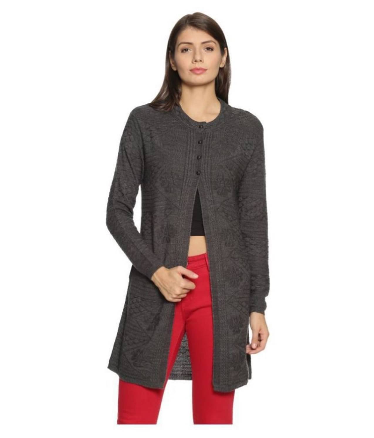     			Clapton Acrylic Multi Color Buttoned Cardigans -