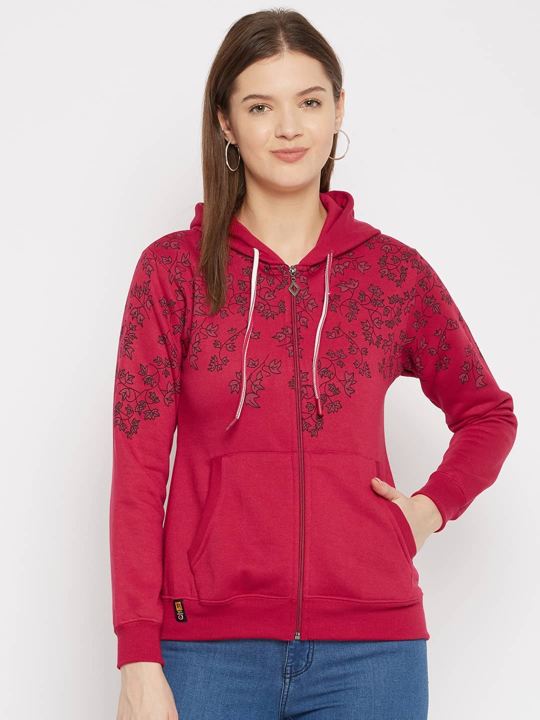 First Krush Fleece Maroon Hooded Sweatshirt