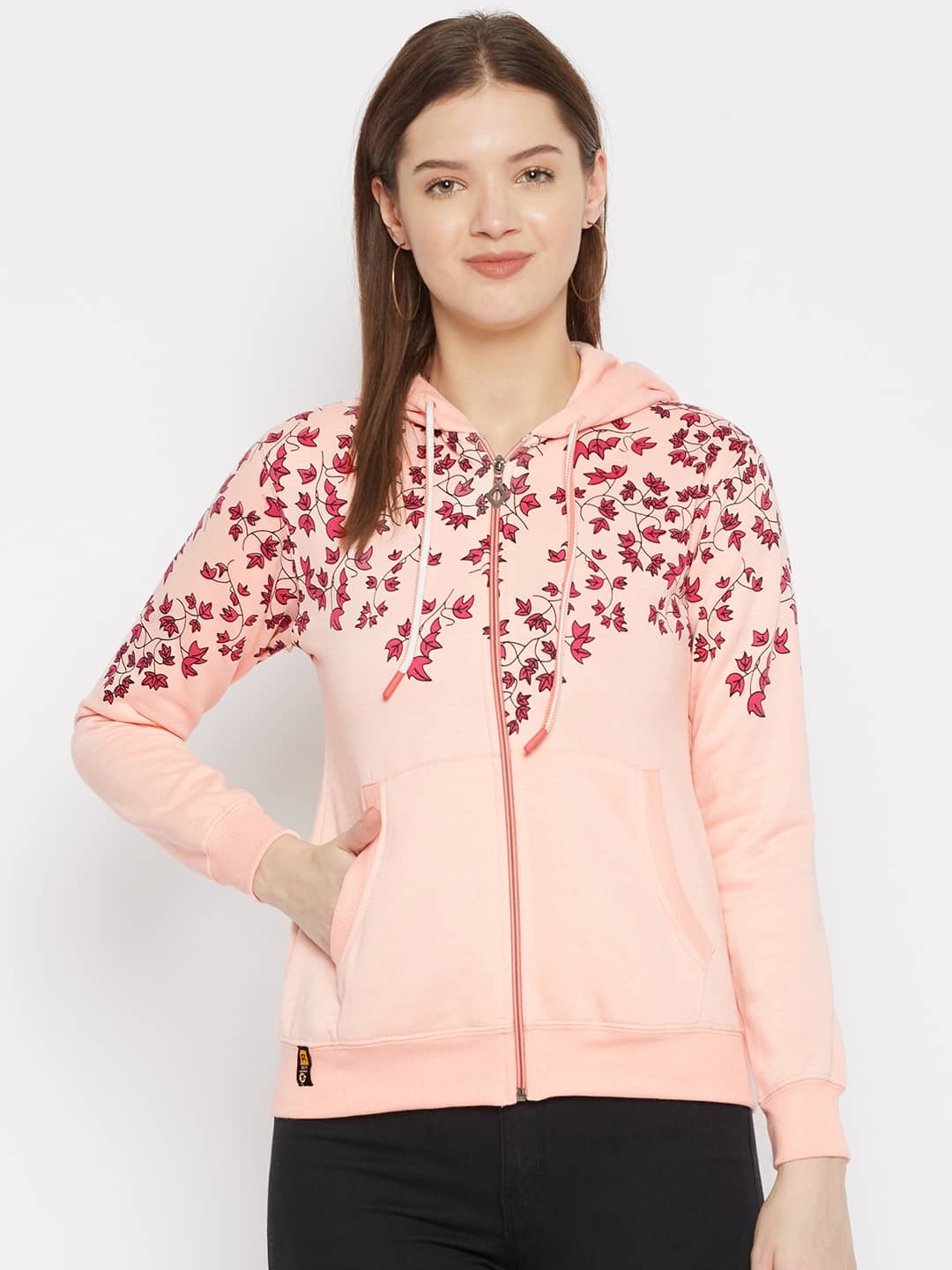 First Krush Fleece Peach Hooded Sweatshirt