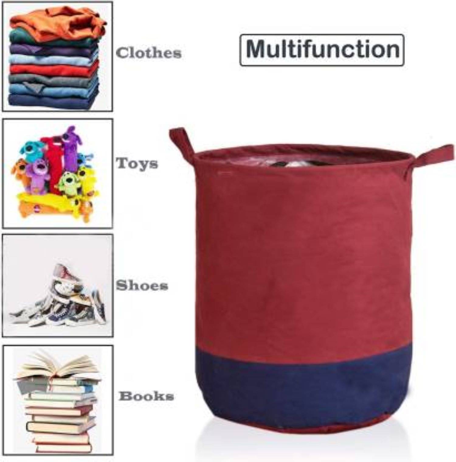     			SH. NASIMA Laundry Bag Waterproof Non Woven 45L Capacity Maroon