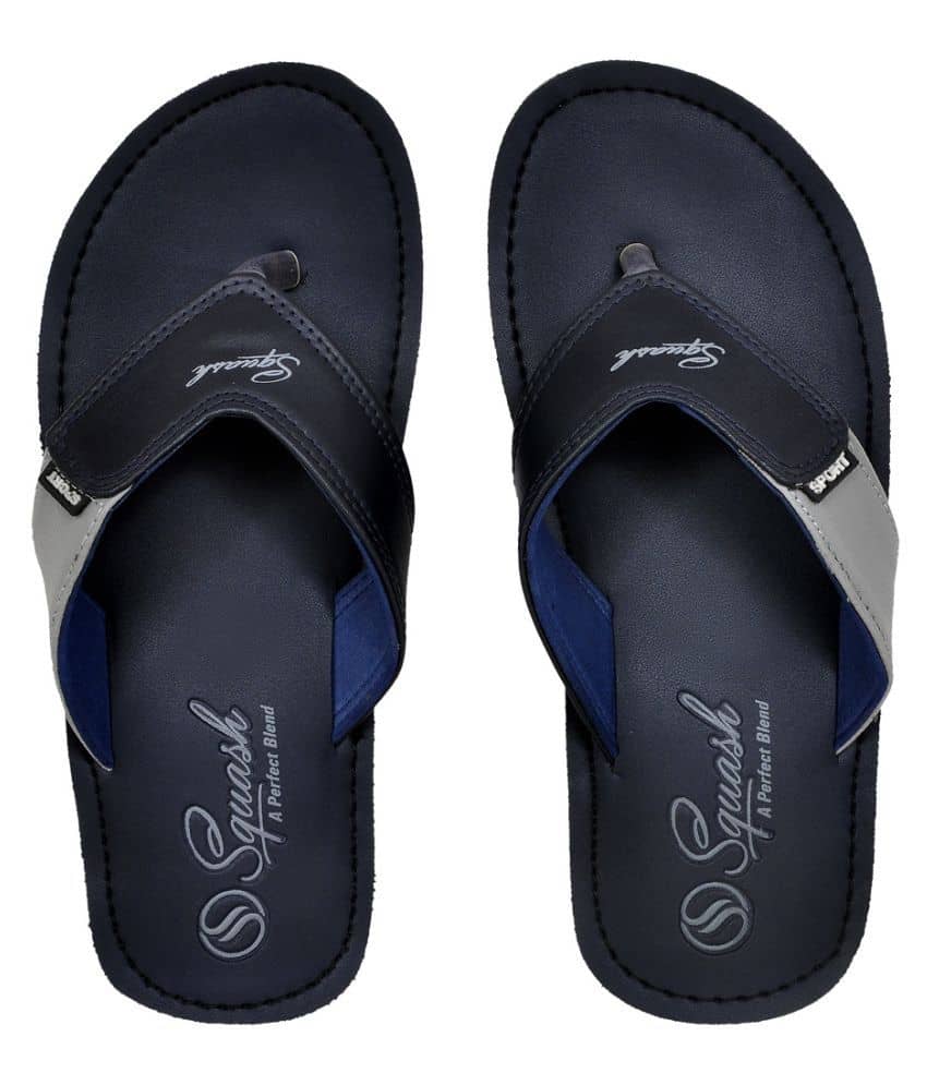 Squash Blue Men's Thong Flip Flop