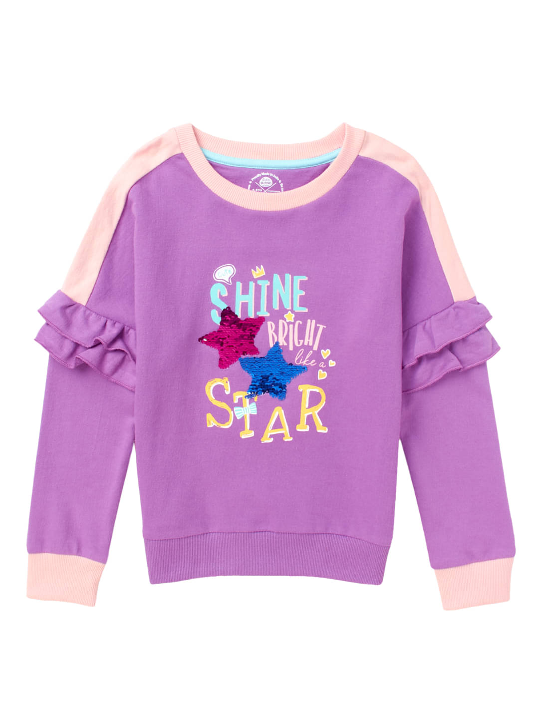     			Cub Mcpaws Girls Cotton Blend Sweatshirt ( Purple )