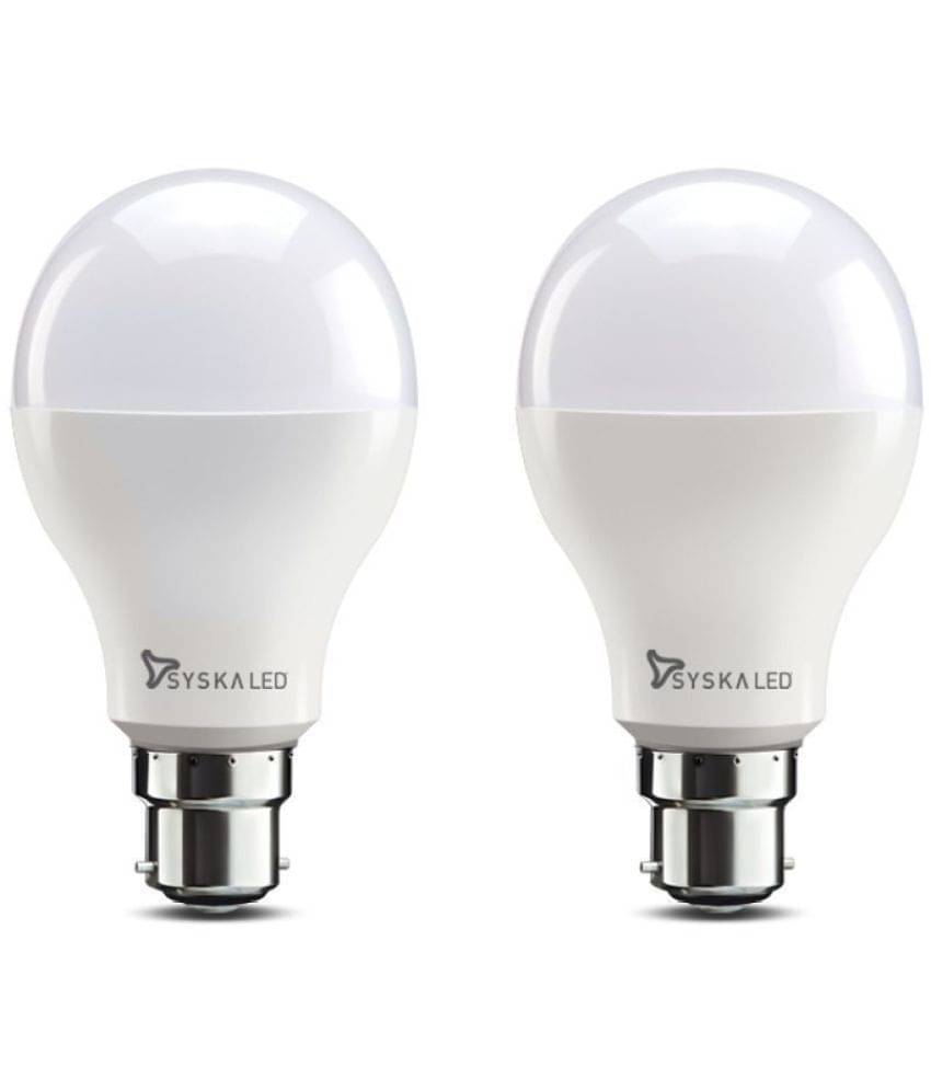 Syska 9W LED Bulbs Cool Day Light - Pack of 2 Syska 9W LED Bulbs Cool Day Light - Pack of 2