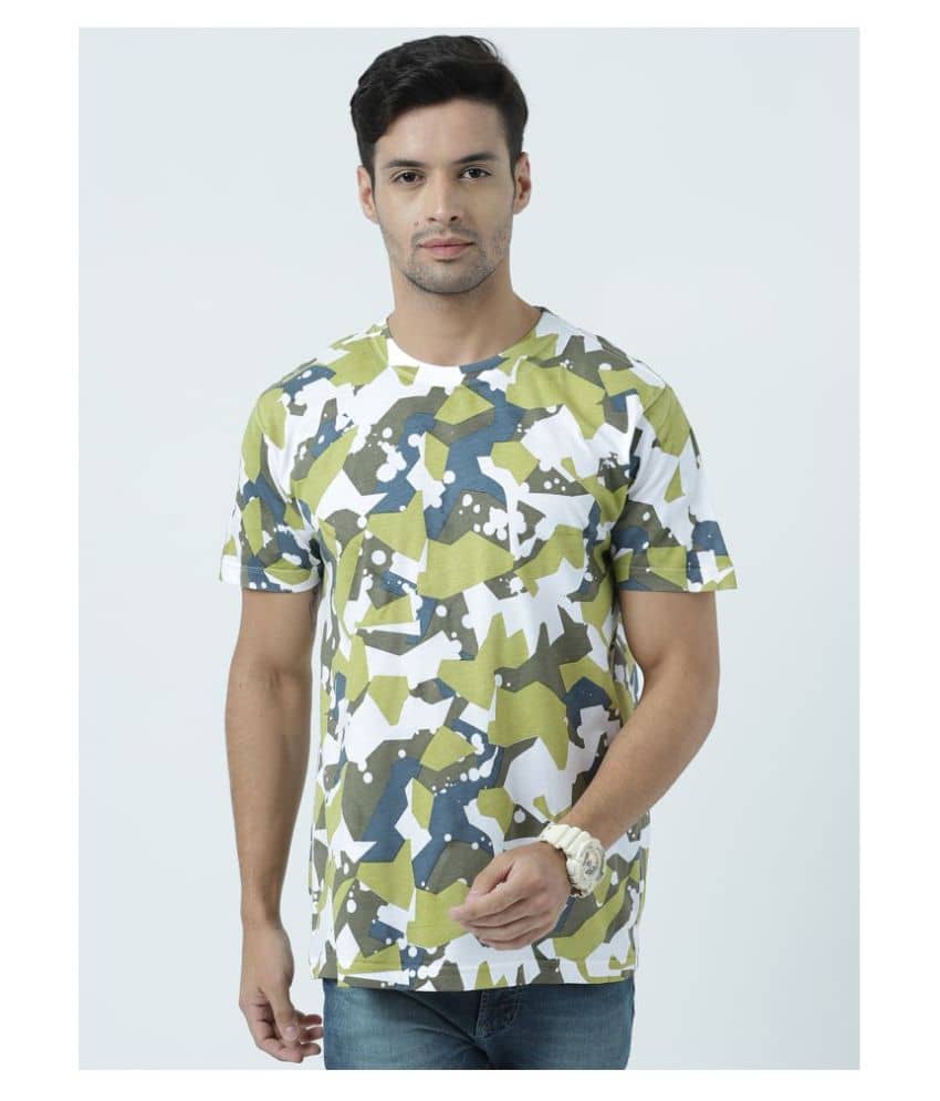 Huetrap Pack of 1 Cotton Regular Fit Men's T-Shirt ( White )