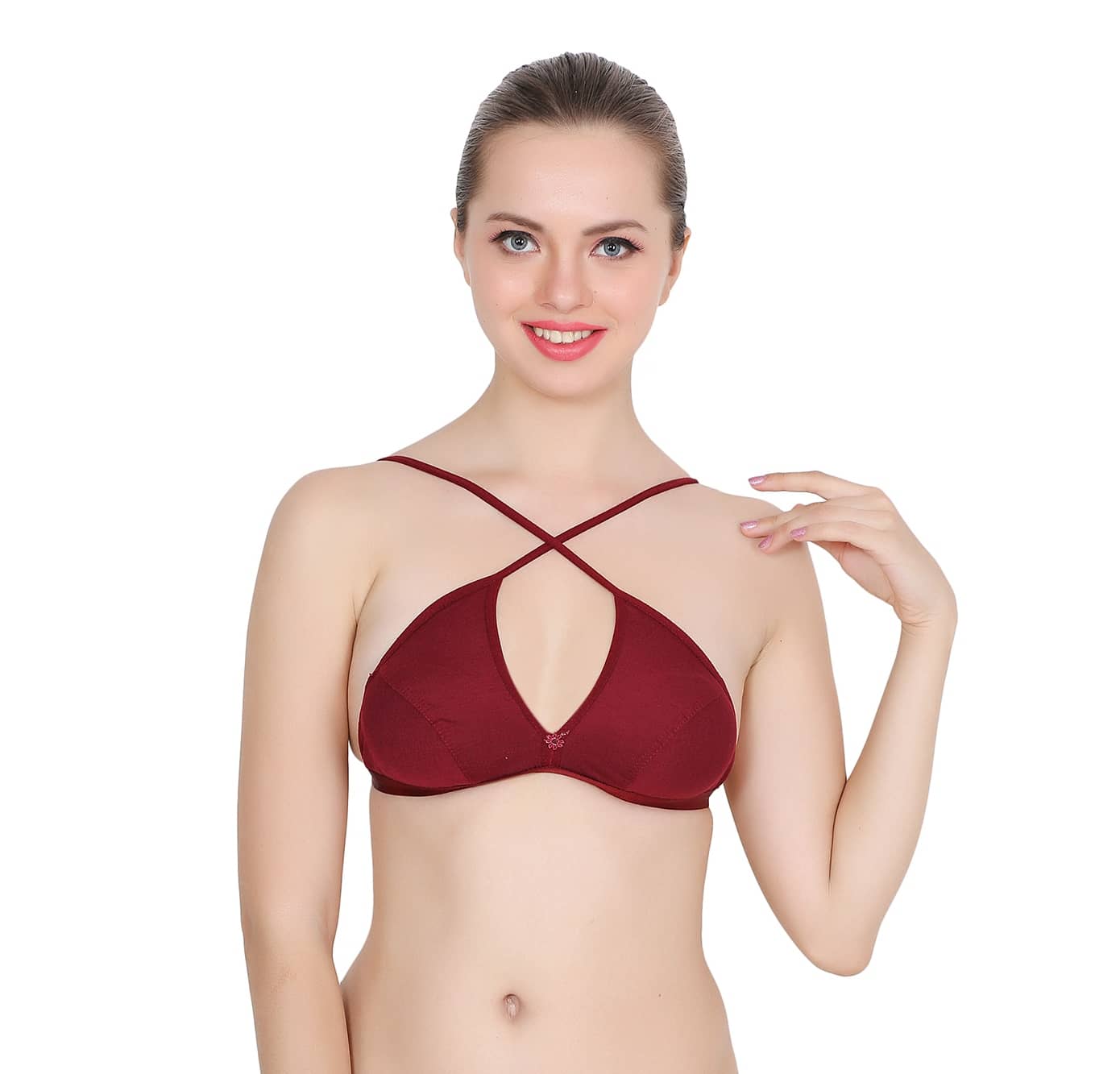 TCG Cotton Non Padded Women's Convertable Bra ( Maroon )