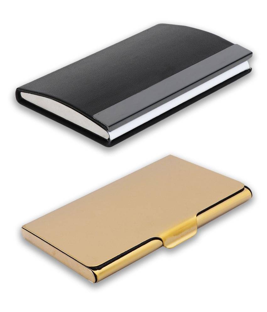 auteur A15-34 Multicolor Artificial Leather Professional Looking Visiting Card Holders for Men and Women Set of 2 (upto 15 Cards Capacity) auteur A15-34 Multicolor Artificial Leather Professional Looking Visiting Card Holders for Men and Women Set of 2 (upto 15 Cards Capacity)