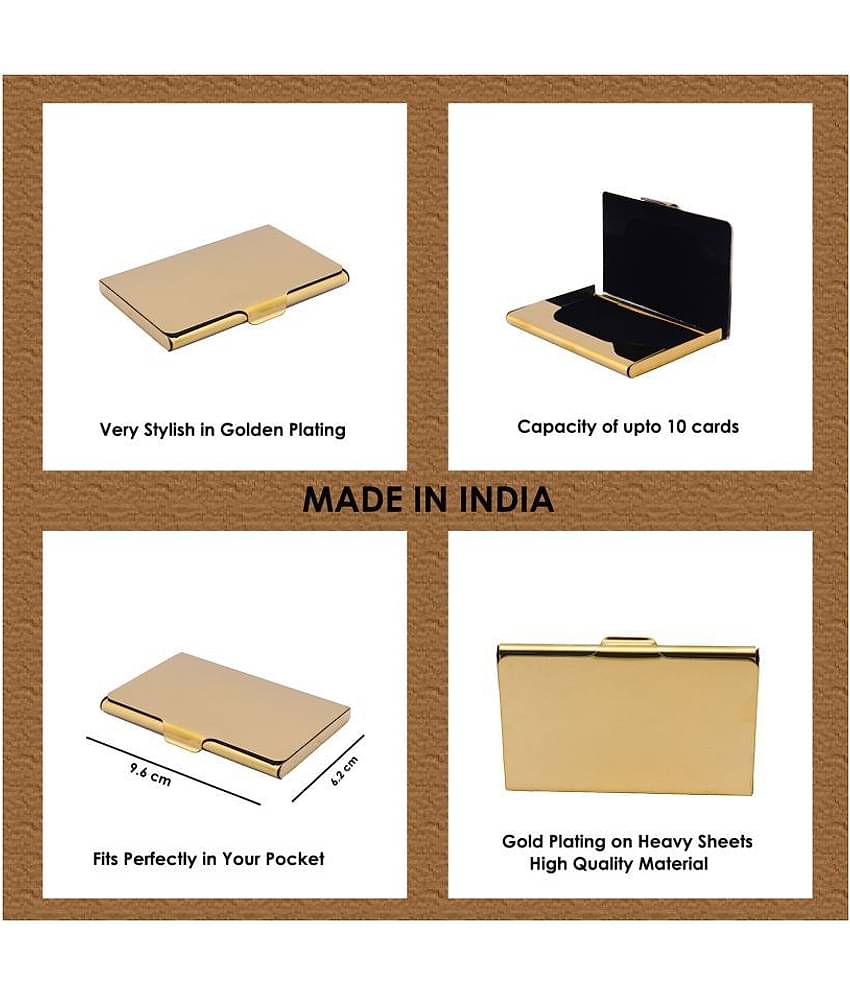 auteur A15-34 Multicolor Artificial Leather Professional Looking Visiting Card Holders for Men and Women Set of 2 (upto 15 Cards Capacity)