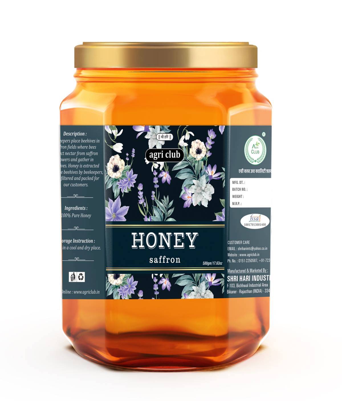 AGRI CLUB Saffron Honey 500 g     			AGRI CLUB Saffron Honey 500 g