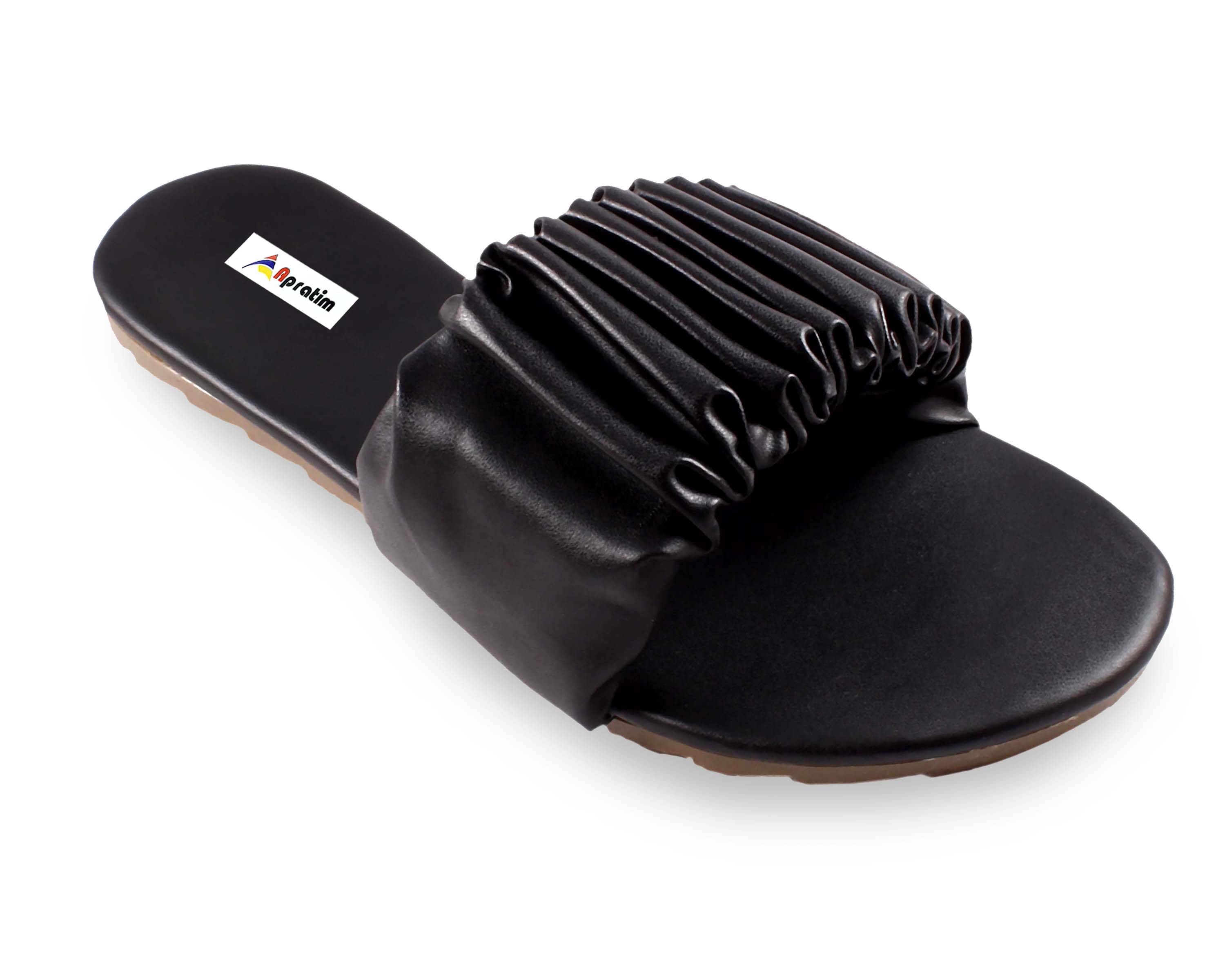     			Apratim - Black Women's Flats