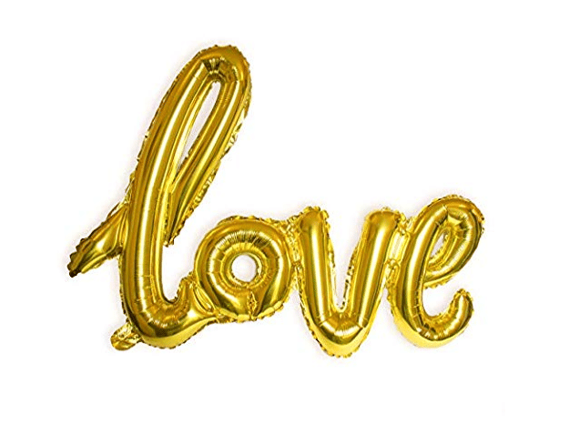 Blooms Mall LOVE Cursive foil balloon (Golden))Golden "Love" Cursive Text Foil Balloon For Anniversary, Birthday Party And Special Surprise Parties Celebration - Pack of 1     			Blooms Mall LOVE Cursive foil balloon (Golden))Golden "Love" Cursive Text Foil Balloon For Anniversary, Birthday Party And Special Surprise Parties Celebration - Pack of 1