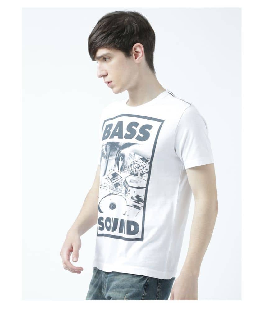 Huetrap Pack of 1 Cotton Regular Fit Men's T-Shirt ( White )