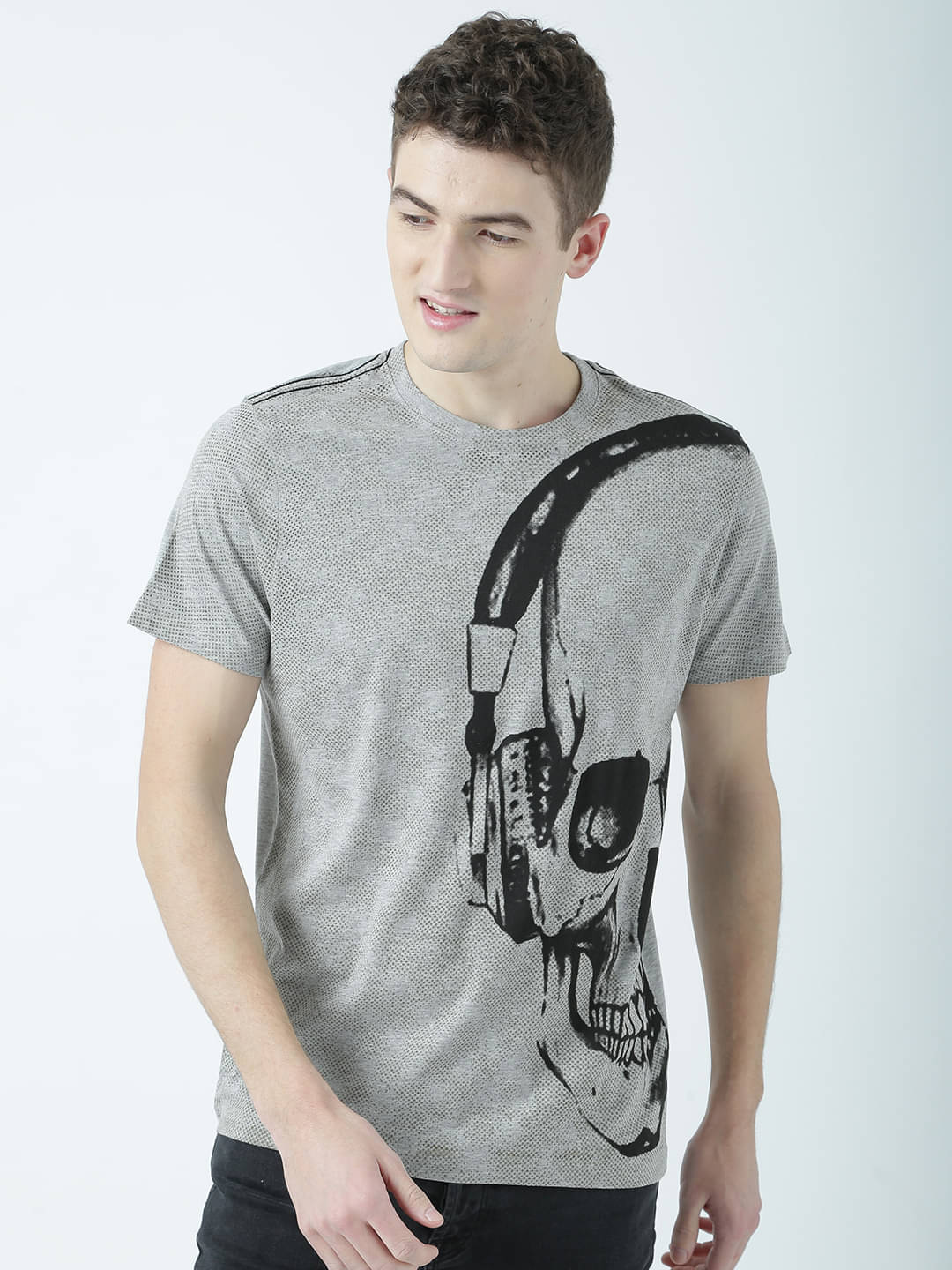     			Huetrap Pack of 1 Cotton Regular Fit Men's T-Shirt ( Grey )