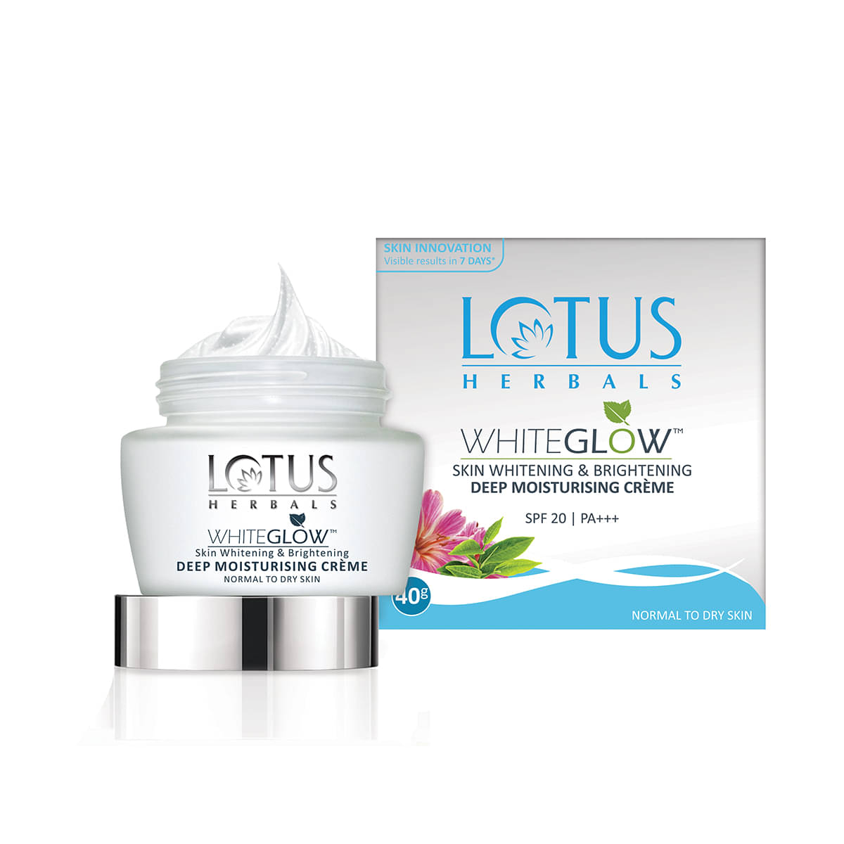 Lotus Herbals Whiteglow Skin Whitening & Brightening Deep Moisturising Cream Spf 20 , Pa+++60g     			Lotus Herbals Whiteglow Skin Whitening & Brightening Deep Moisturising Cream Spf 20 , Pa+++60g