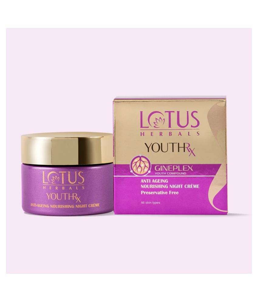 Lotus Herbals Youthrx Anti Ageing Nourishing Night Cream, 10g, Pack 1     			Lotus Herbals Youthrx Anti Ageing Nourishing Night Cream, 10g, Pack 1