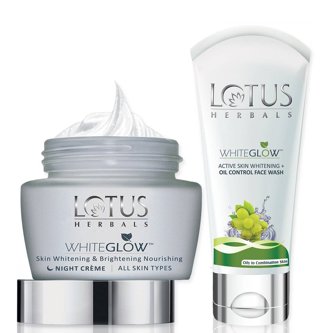 Lotus Herbals Whiteglow Night Cream 60G + Whiteglow Oil Control Face Wash 50G (Pack of 2) Lotus Herbals Whiteglow Night Cream 60G + Whiteglow Oil Control Face Wash 50G (Pack of 2)