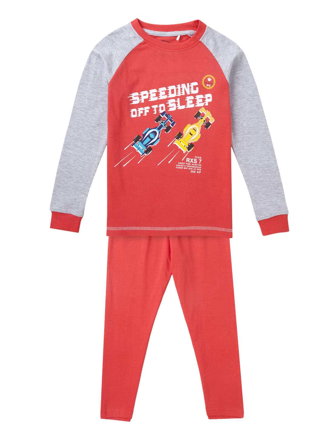     			Cub Mcpaws Pack of 1 Boys Cotton Blend Nightsuit Set ( Red )