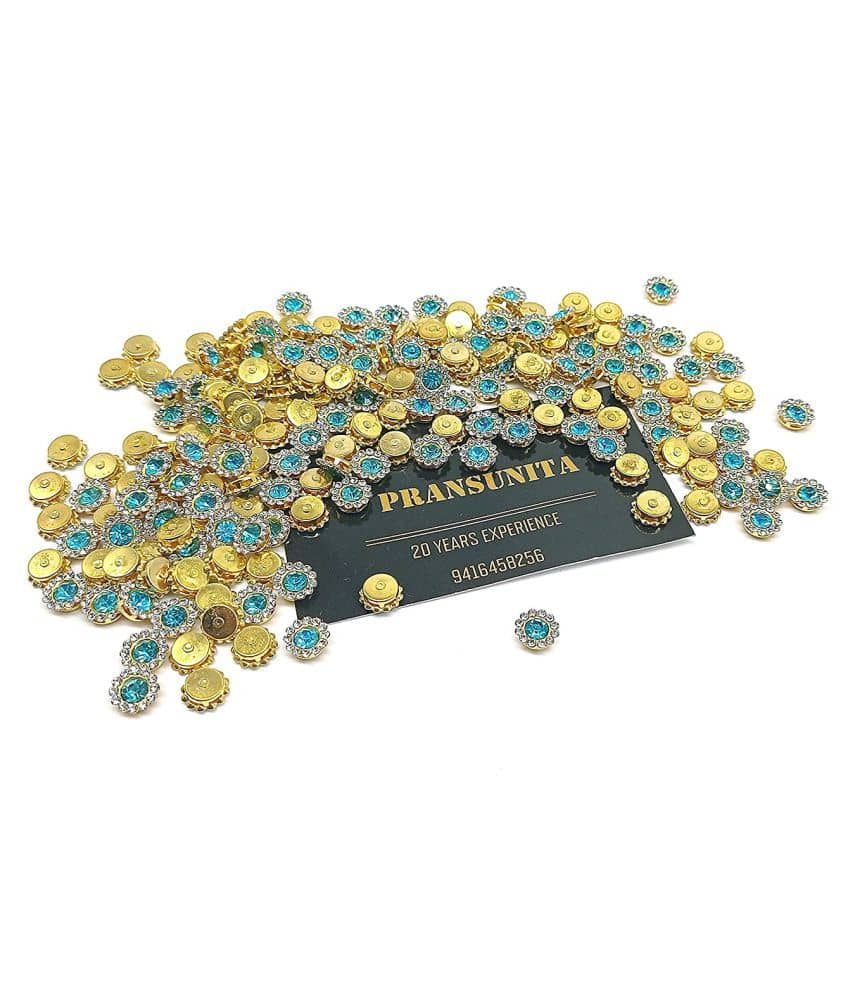PRANSUNITA 190 Pcs Zarkan Flower Shape Claw Cup Sew on Rhinestone Crystal Glass Beads Buttons Stones for Jewellery Making, Dress Decoration, Crafts & Embroidery Works, Belt and Shoes, - Stationery | Buy online on ZillyBuy