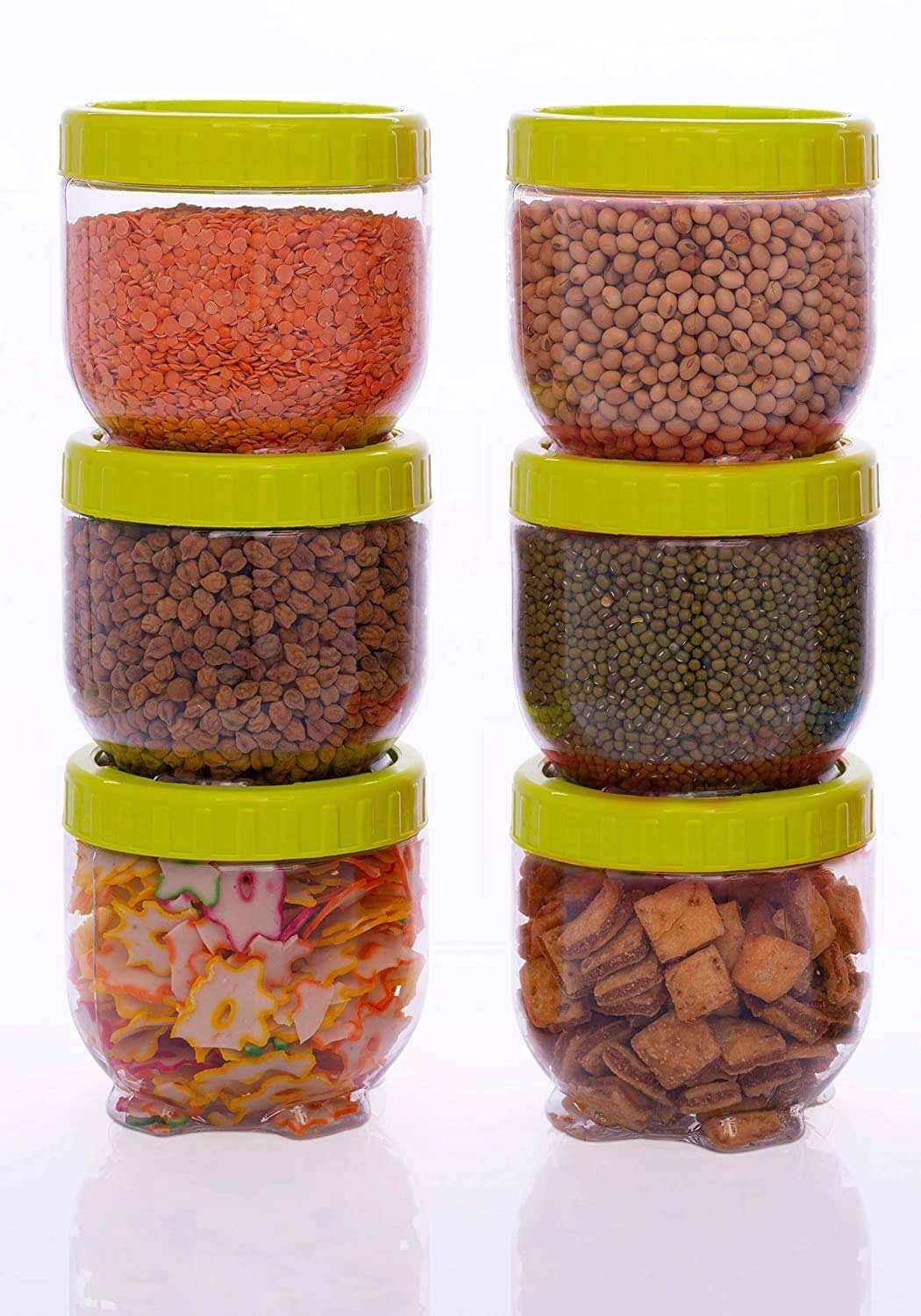     			VRISTO Grocery Container Plastic Food Container Set of 6 300 mL