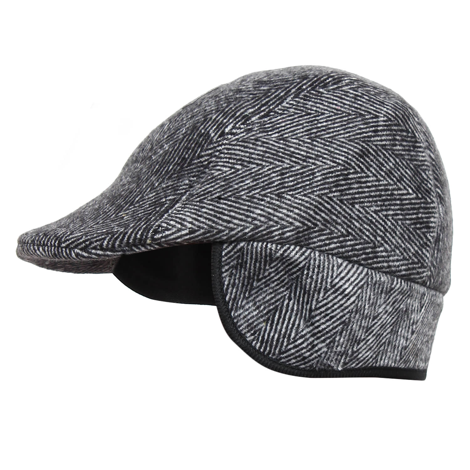 Zacharias Men's Striped Golf Cap with Earmuff (EG-03)
