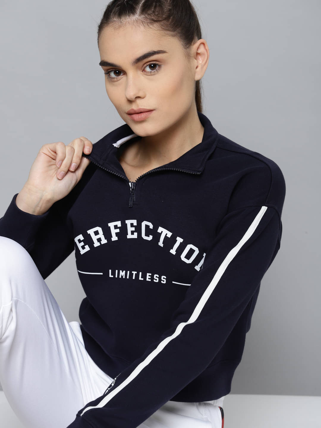     			Alcis - Navy Cotton Women's Sweatshirt