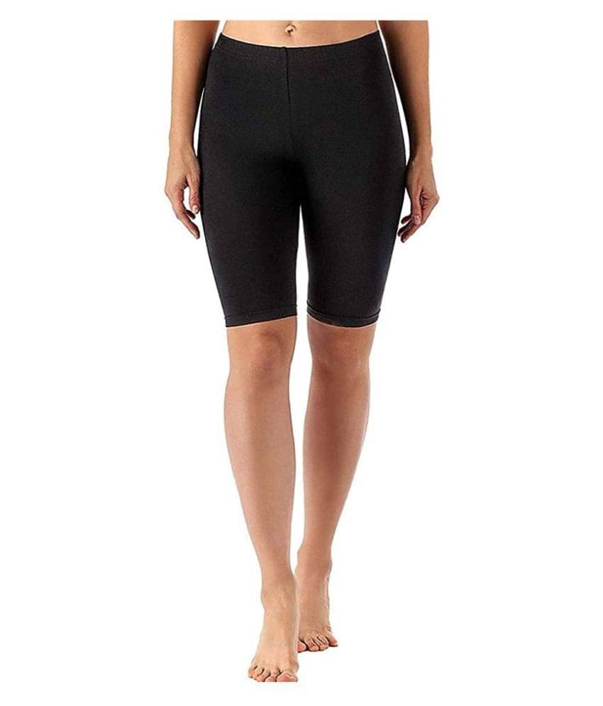     			Goodluck Black Polyester Lycra Solid Tights - Single