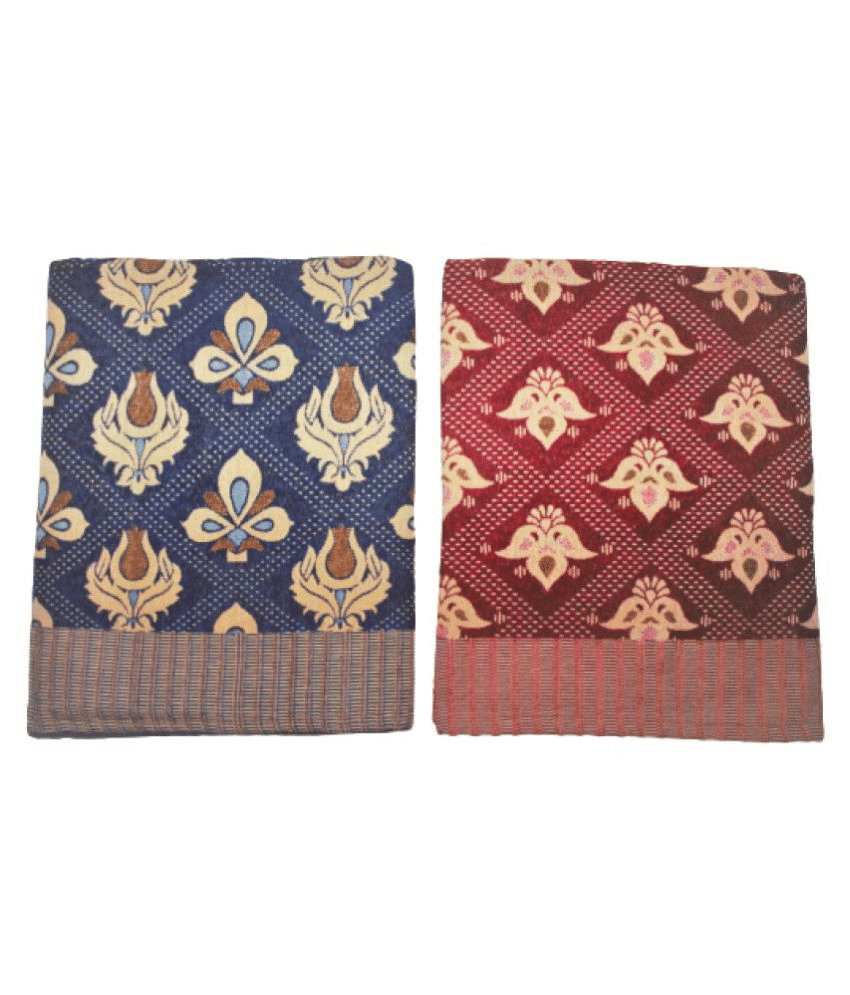     			NISSI Single Cotton Floral Blanket