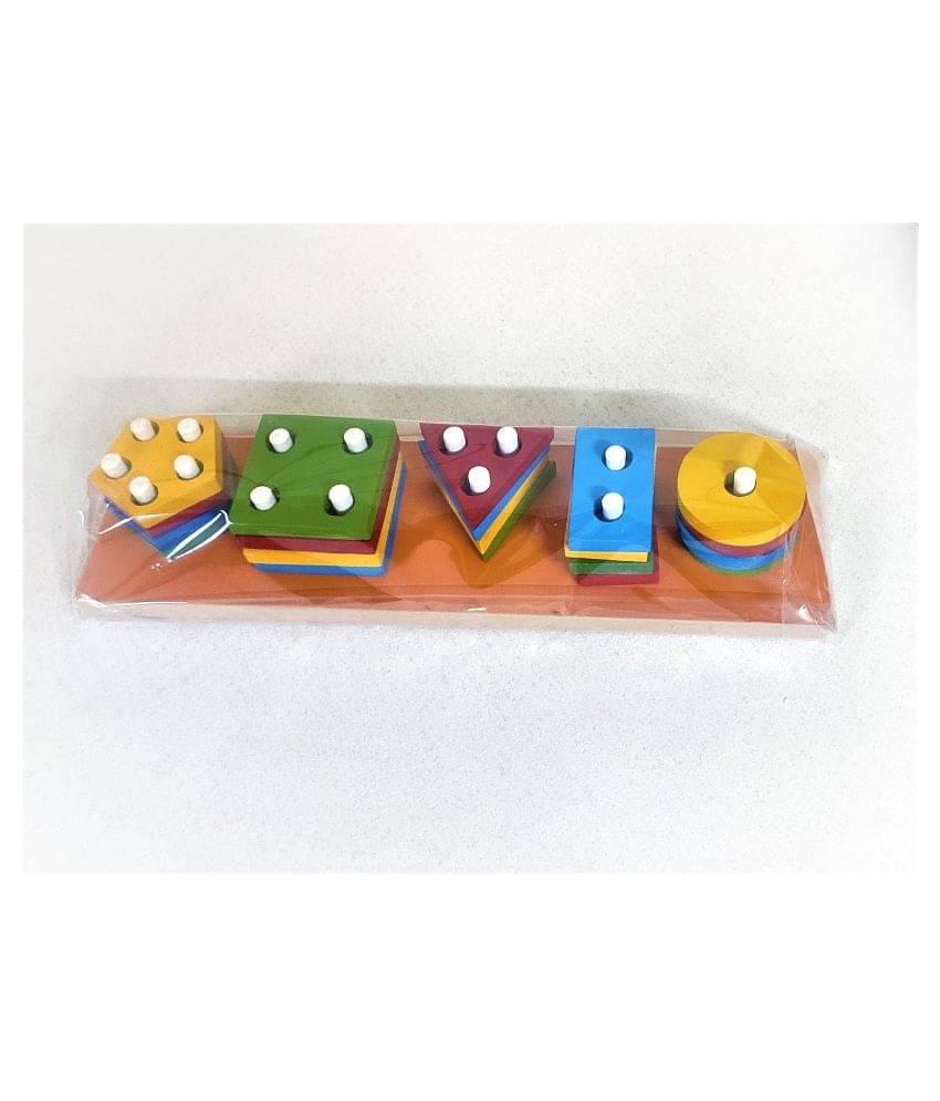     			PETERS PENCE 20 Pcs of Geometric Shape & Color Matching Puzzle