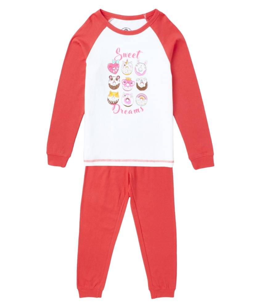     			Cub Mcpaws Pack of 1 Girls Cotton Nightsuit Set ( Red )