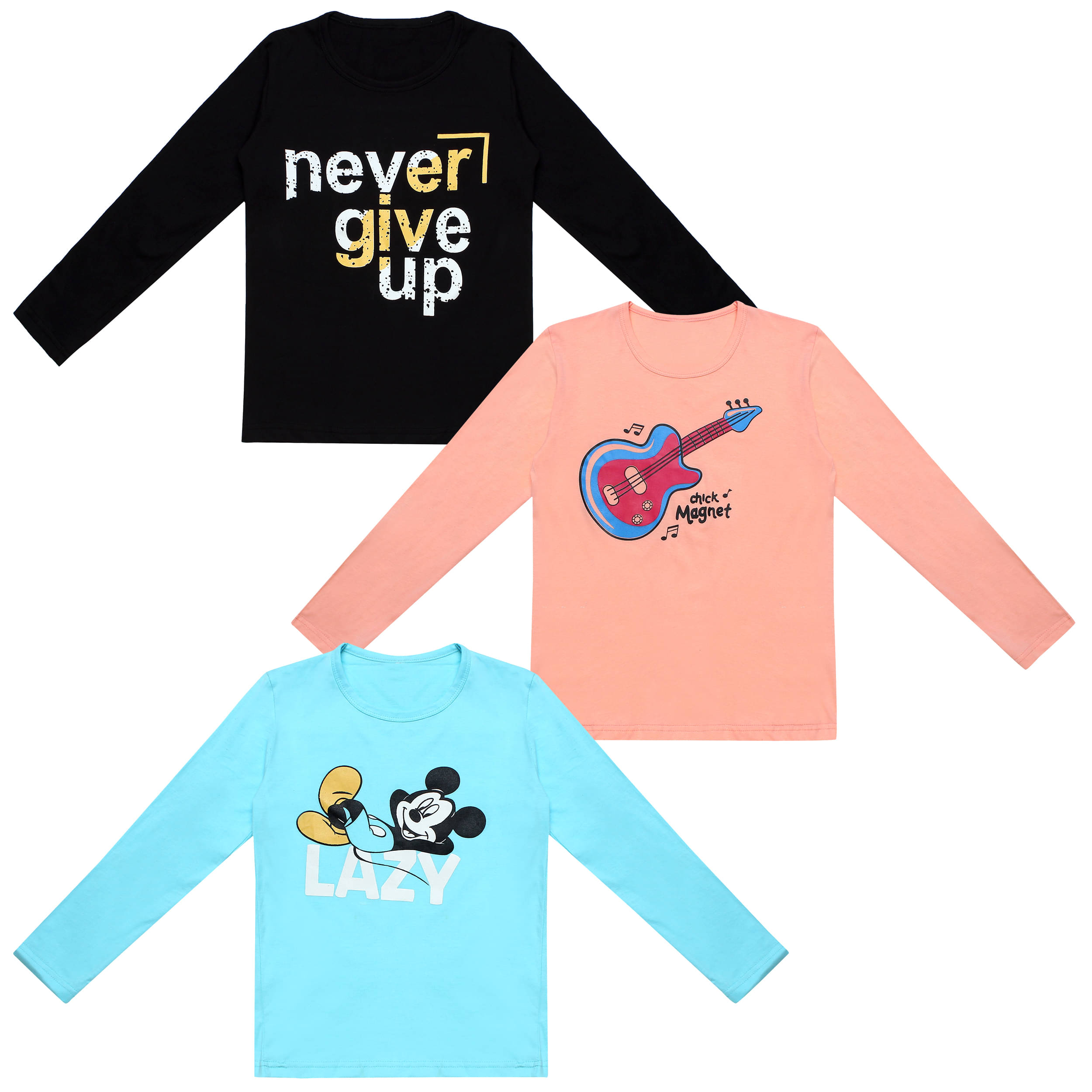     			Diaz Pack of 3 Boys Cotton T-Shirt ( Multi Color )