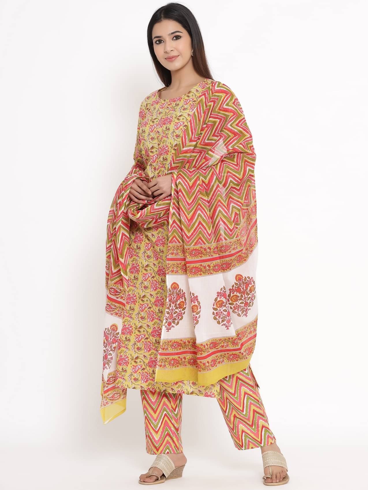 Kbz Cotton Kurti With Palazzo - Stitched Suit Kbz Cotton Kurti With Palazzo - Stitched Suit