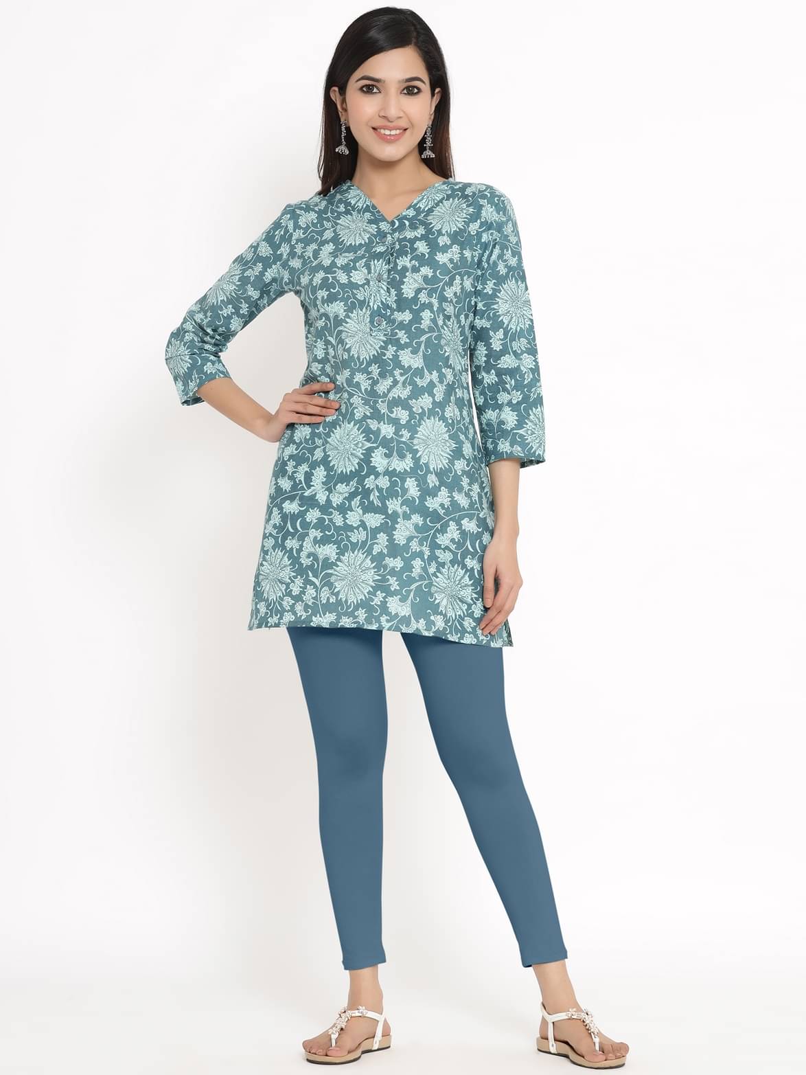     			Kbz Women's Cotton Tunic ( Blue )