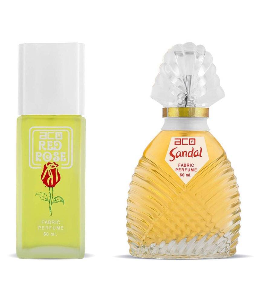 Aco Set of 2 Perfume, Red Rose & Sandal For Men & Women, 60ml Each Aco Set of 2 Perfume, Red Rose & Sandal For Men & Women, 60ml Each