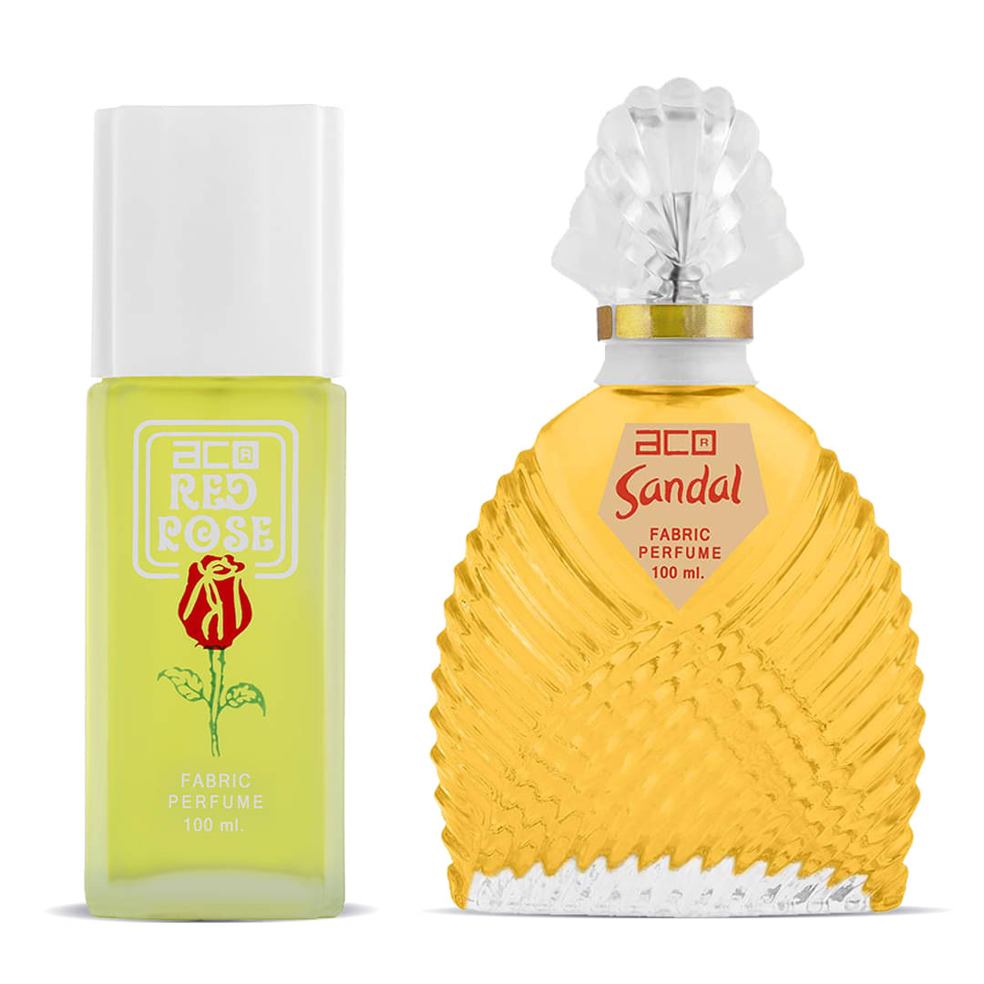     			Aco Set of 2 Perfume, Red Rose & Sandal For Men & Women, 100ml Each