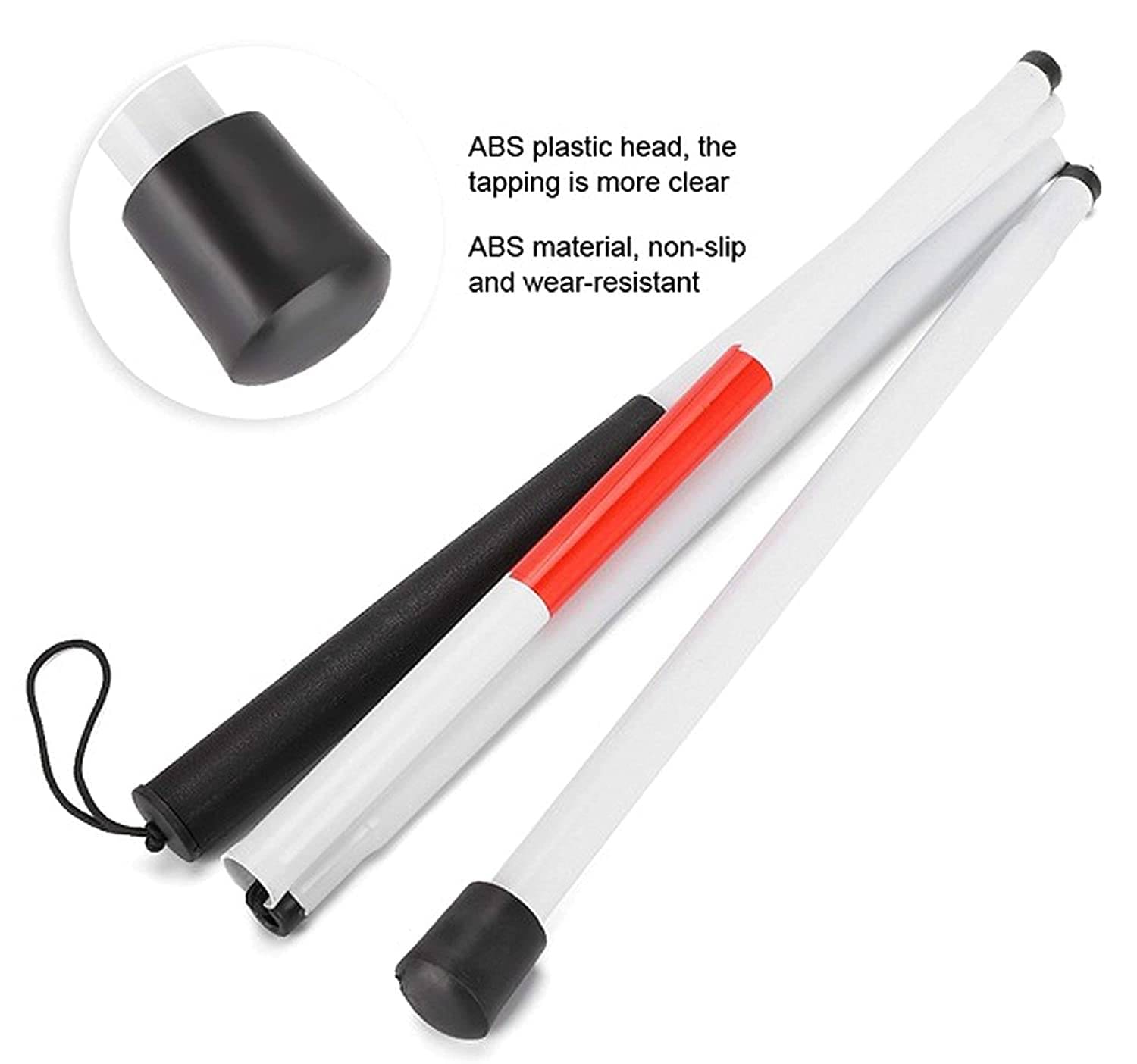 Mcp Folding Blind Cane Reflective Red Walking Stick Aluminium Walking Sticks Mcp Folding Blind Cane Reflective Red Walking Stick Aluminium Walking Sticks