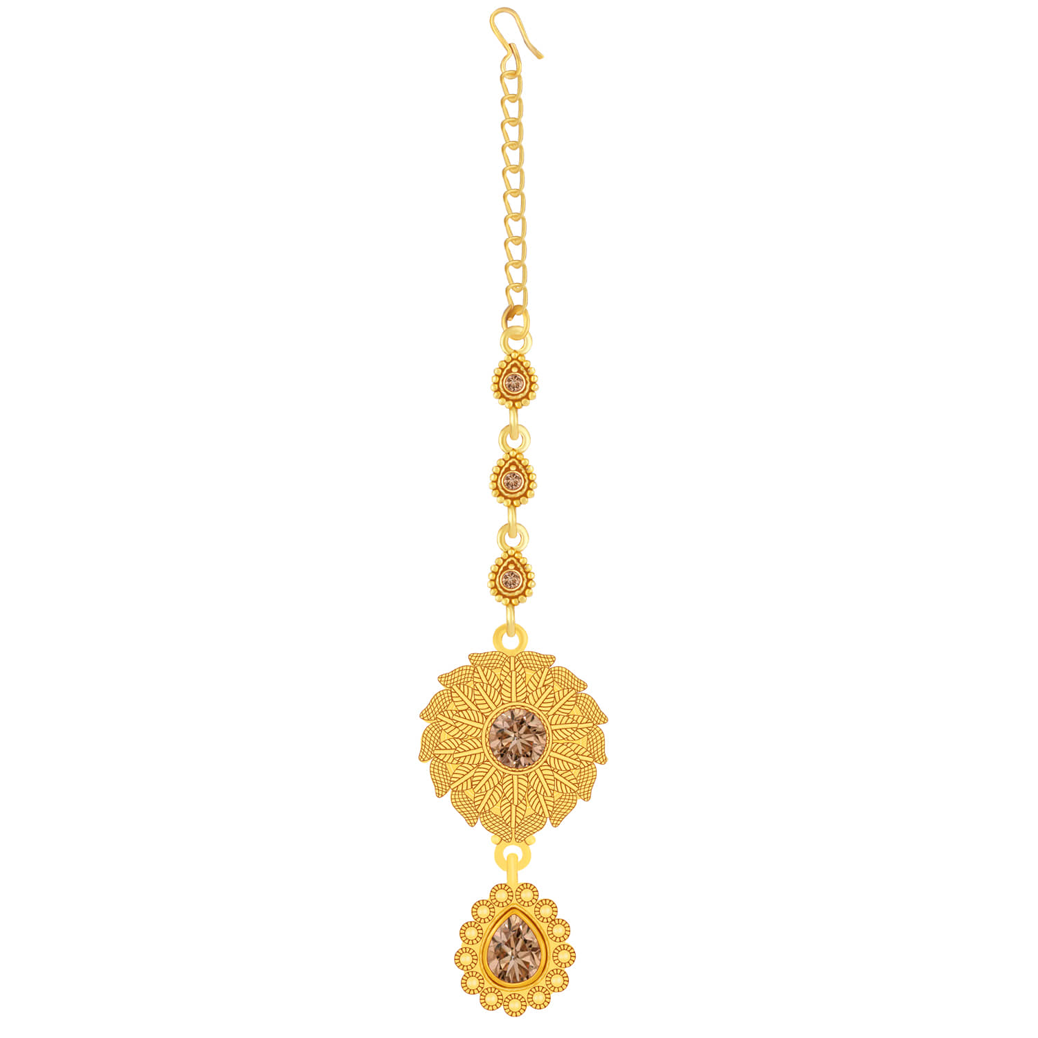 Paola Exclusive Stylish Gold Plated Traditional Maang Tikka Jewellery For women Girl - Jewellery Sets | Buy online on ZillyBuy