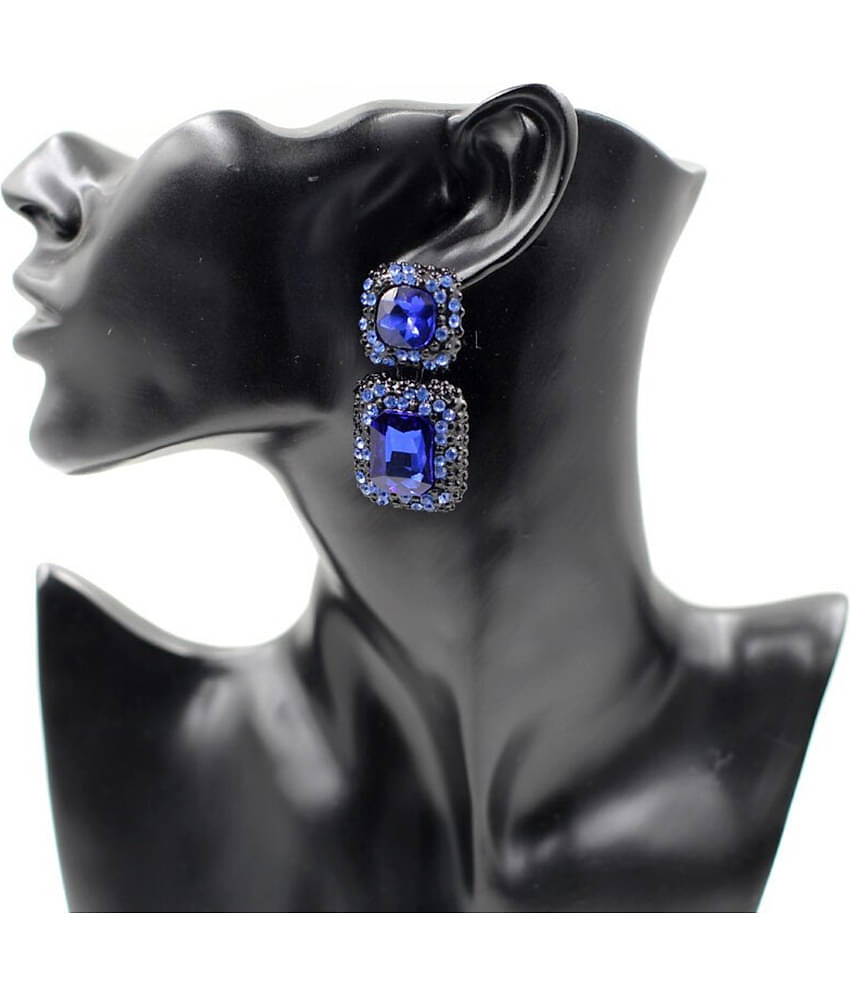YOUBELLA Blue Danglers Earrings ( Pack of 1 )