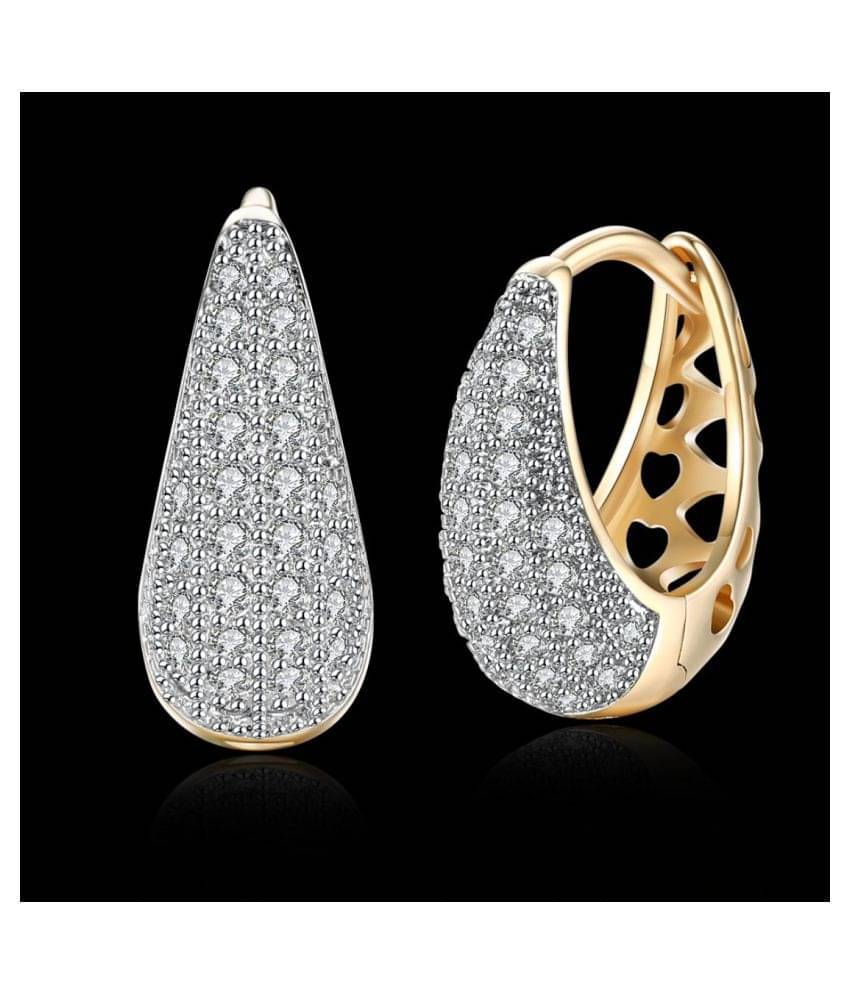     			YouBella Crystal Gold Plated Jewellery stylish Latest Design Style 2 Gold Earrings for Girl's and Women's