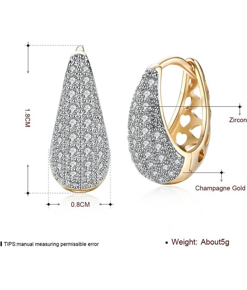 YouBella Crystal Gold Plated Jewellery stylish Latest Design Style 2 Gold Earrings for Girl's and Women's