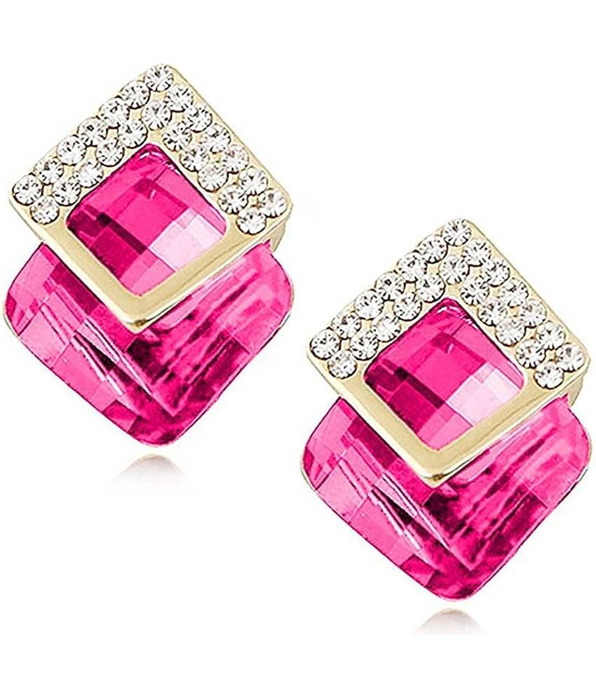 YOUBELLA Pink Danglers Earrings ( Pack of 1 )