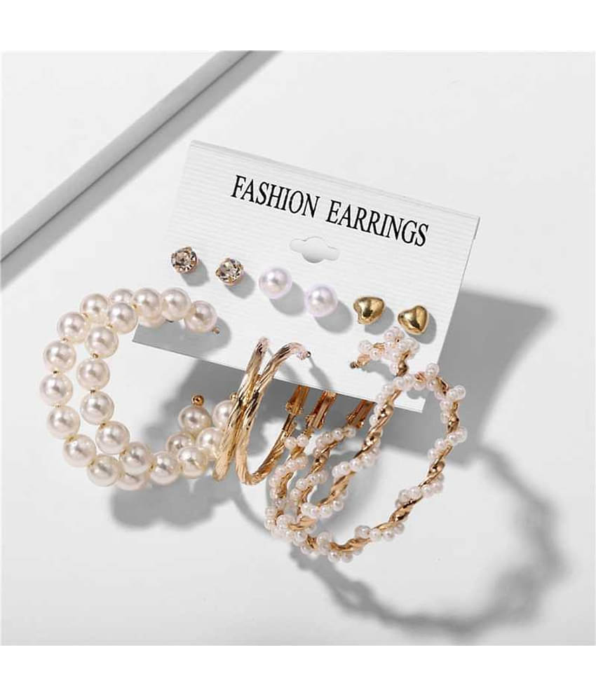 YouBella Girls/Women's Gold Plated Earrings Jewellery Combo (Style 3)