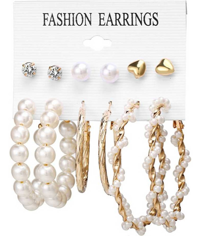 YouBella Girls/Women's Gold Plated Earrings Jewellery Combo (Style 3)