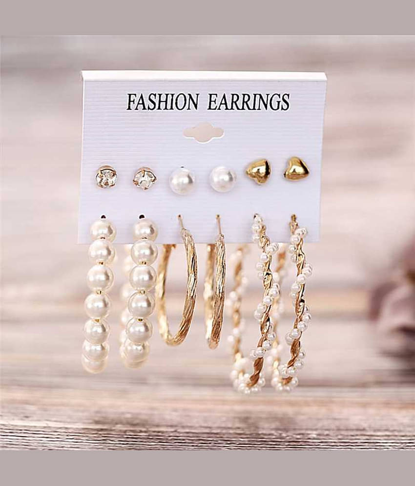 YouBella Girls/Women's Gold Plated Earrings Jewellery Combo (Style 3)