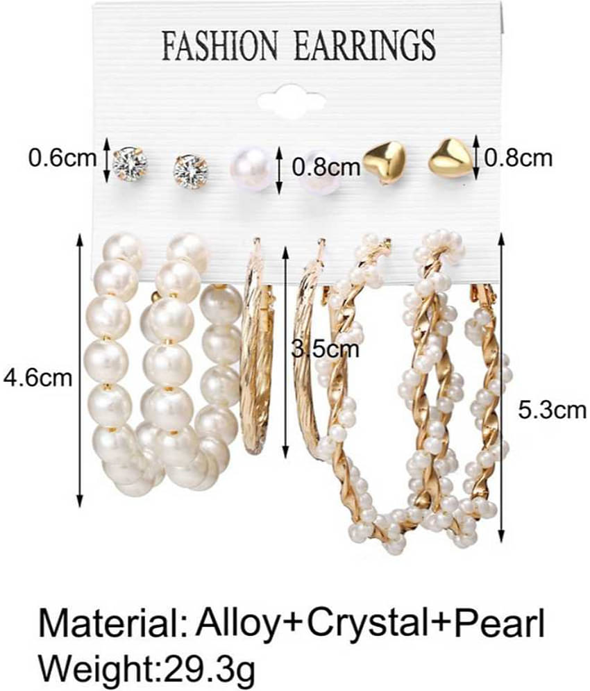 YouBella Girls/Women's Gold Plated Earrings Jewellery Combo (Style 3)